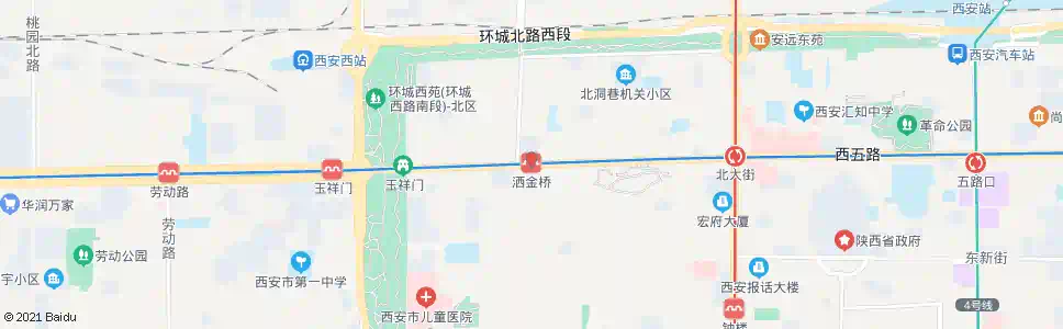 西安洒金桥站_公交站地图_西安公交_妙搜公交查询2025
