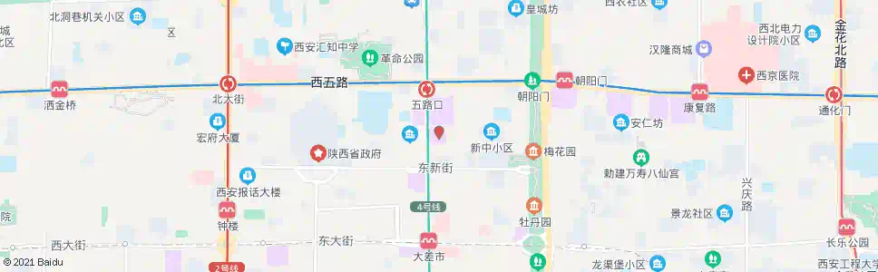 西安民生东路_公交站地图_西安公交_妙搜公交查询2025