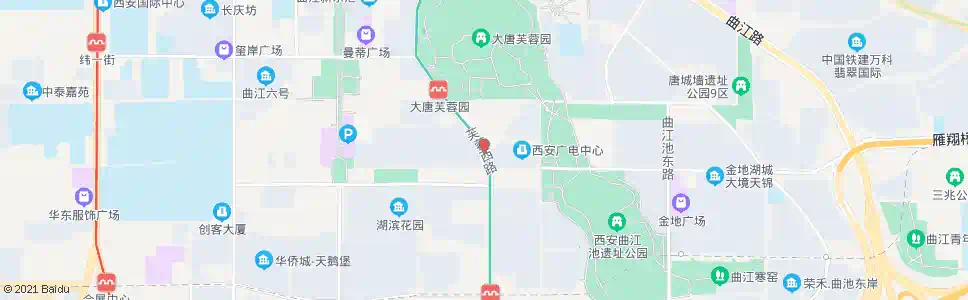西安芙蓉西路雁南二路口_公交站地图_西安公交_妙搜公交查询2025