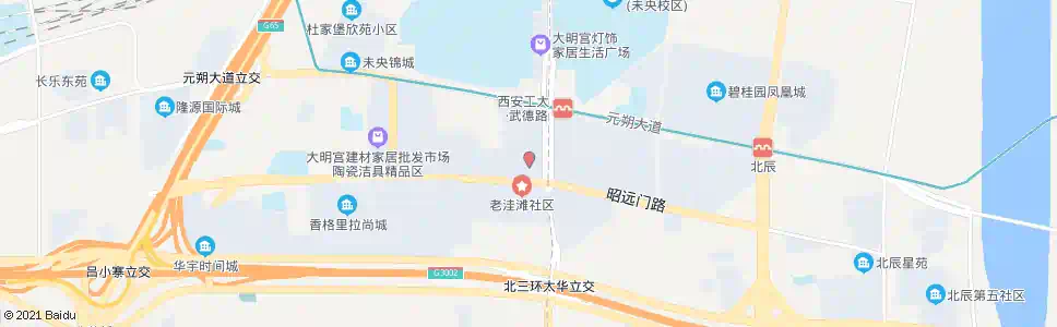 西安大明宫建材家居有限公司_公交站地图_西安公交_妙搜公交查询2025