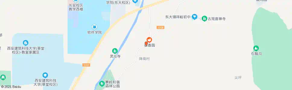 西安降南村_公交站地图_西安公交_妙搜公交查询2025