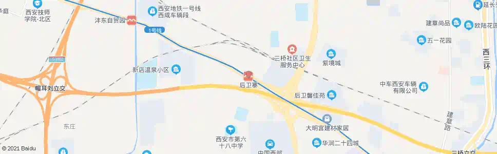 西安后卫寨地铁口_公交站地图_西安公交_妙搜公交查询2025