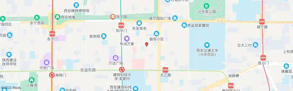 西安安东街_公交站地图_西安公交_妙搜公交查询2025