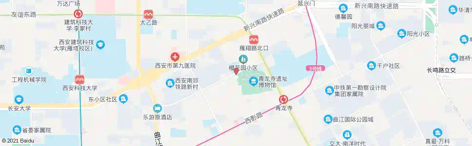 西安铁一中东校区_公交站地图_西安公交_妙搜公交查询2025