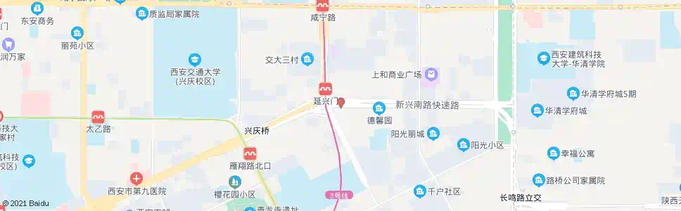 西安建工路_公交站地图_西安公交_妙搜公交查询2025