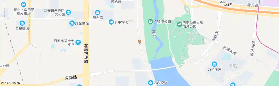 西安广运潭公园_公交站地图_西安公交_妙搜公交查询2025