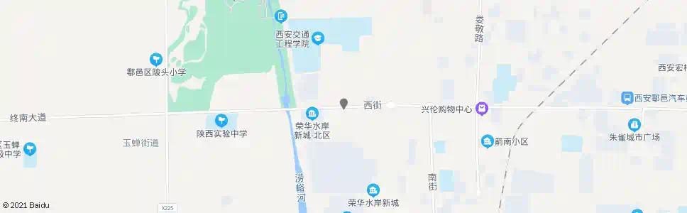 西安西街村_公交站地图_西安公交_妙搜公交查询2025