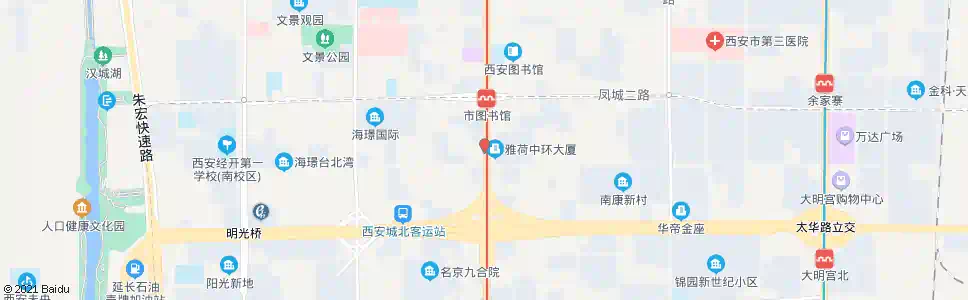 西安雅荷花园_公交站地图_西安公交_妙搜公交查询2025