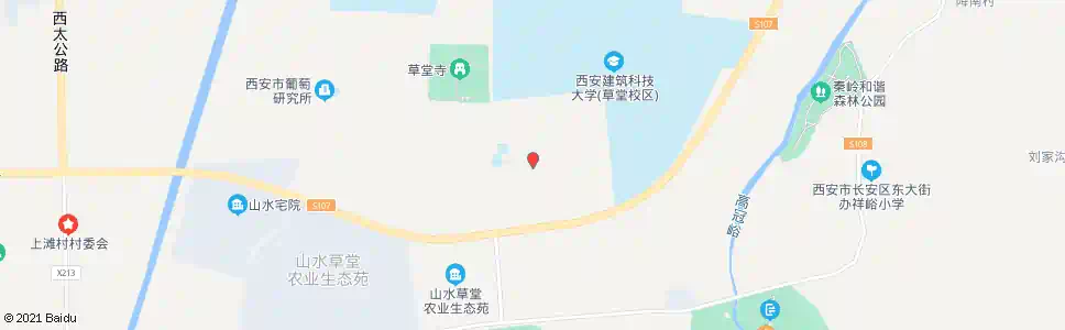 西安草堂营村_公交站地图_西安公交_妙搜公交查询2025