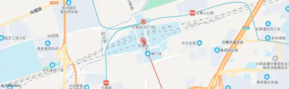 西安东城北路口_公交站地图_西安公交_妙搜公交查询2025