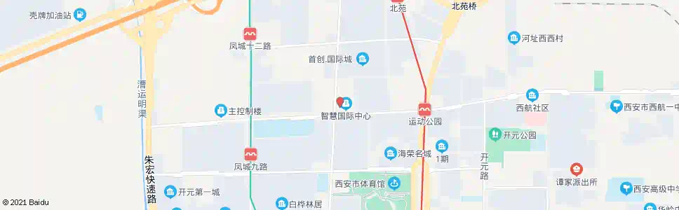 西安文景路凤城十路口_公交站地图_西安公交_妙搜公交查询2025