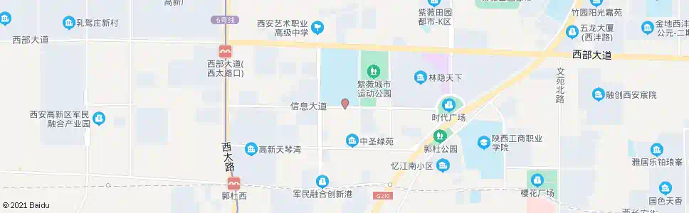 西安信息大道_公交站地图_西安公交_妙搜公交查询2025