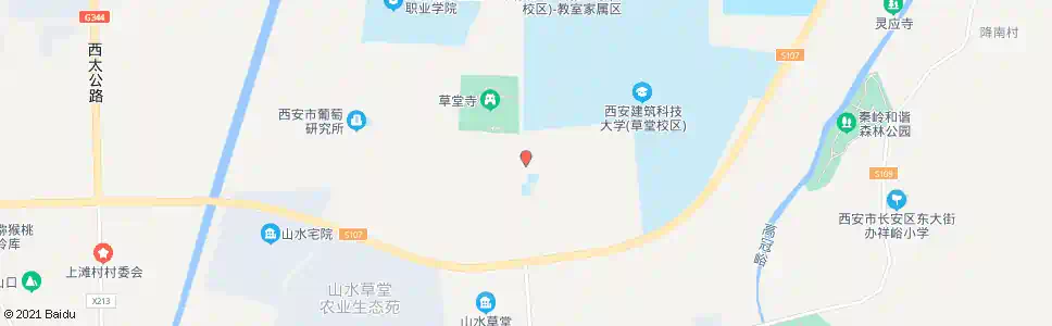 西安草堂寺南口_公交站地图_西安公交_妙搜公交查询2025