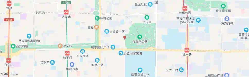 西安兴庆公园_公交站地图_西安公交_妙搜公交查询2025
