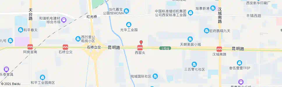西安西摇头村_公交站地图_西安公交_妙搜公交查询2025