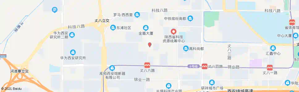 西安丈八西路西段_公交站地图_西安公交_妙搜公交查询2025