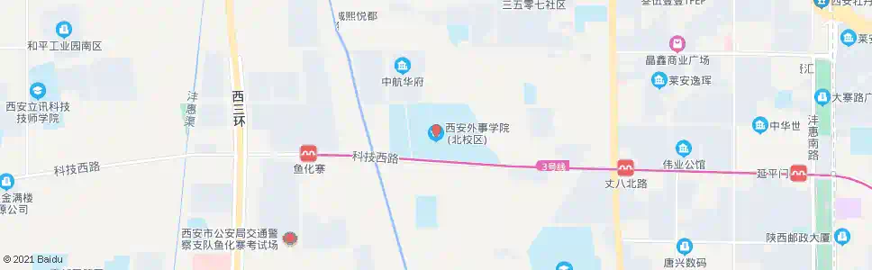 西安外事学院北校区_公交站地图_西安公交_妙搜公交查询2025