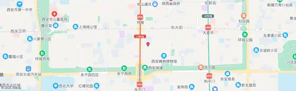 西安东木头市_公交站地图_西安公交_妙搜公交查询2025