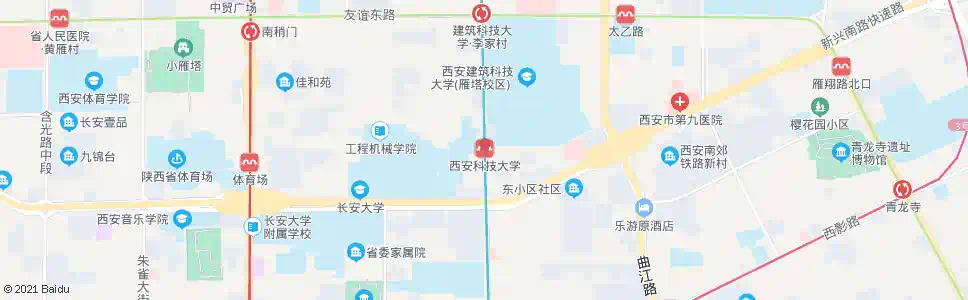 西安西安科技大学_公交站地图_西安公交_妙搜公交查询2025