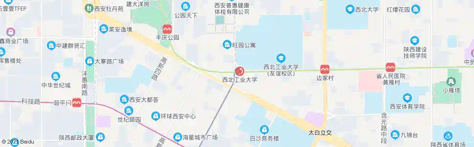 西安雁南路南口_公交站地图_西安公交_妙搜公交查询2025