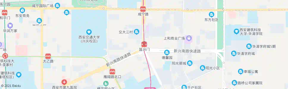 西安延兴门站_公交站地图_西安公交_妙搜公交查询2025