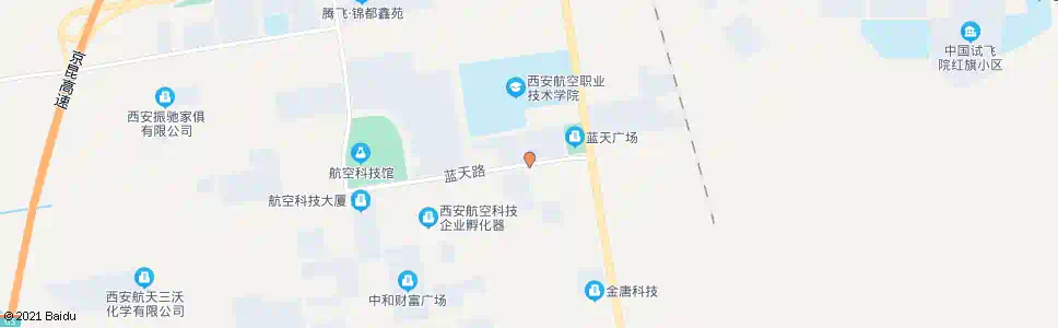 西安蓝天社区_公交站地图_西安公交_妙搜公交查询2025