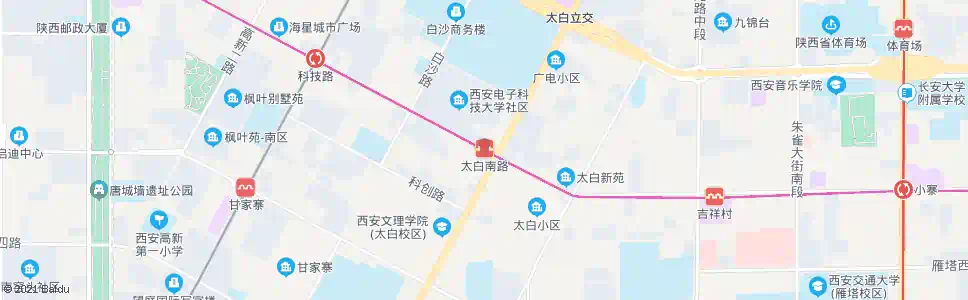 西安太白南路站_公交站地图_西安公交_妙搜公交查询2025