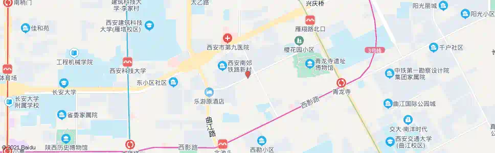 西安经九路青龙路口_公交站地图_西安公交_妙搜公交查询2025