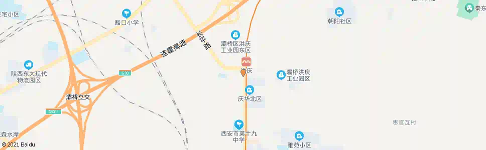 西安洪庆_公交站地图_西安公交_妙搜公交查询2025