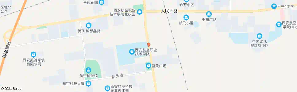 西安西航院_公交站地图_西安公交_妙搜公交查询2025