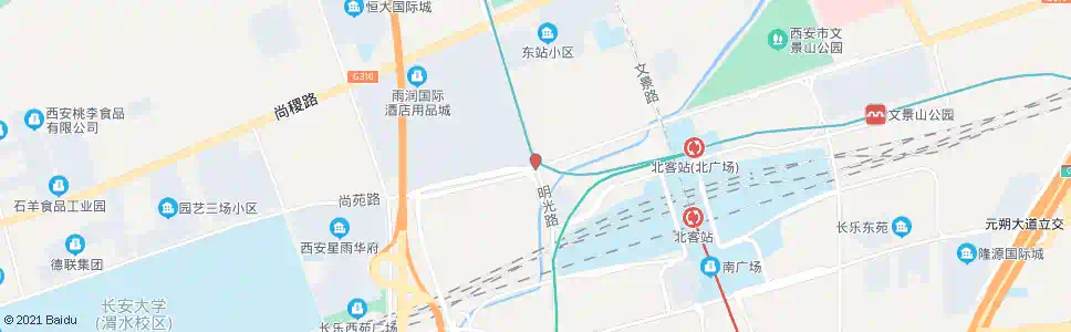 西安尚苑路明光路_公交站地图_西安公交_妙搜公交查询2025