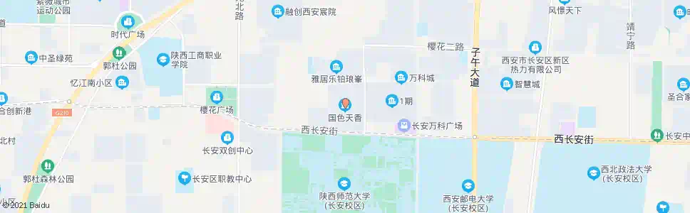 西安国色天香小区_公交站地图_西安公交_妙搜公交查询2025