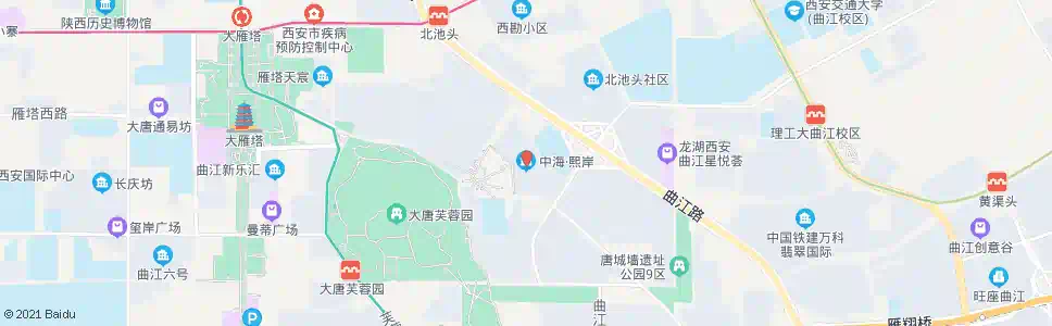 西安中海熙岸社区_公交站地图_西安公交_妙搜公交查询2025