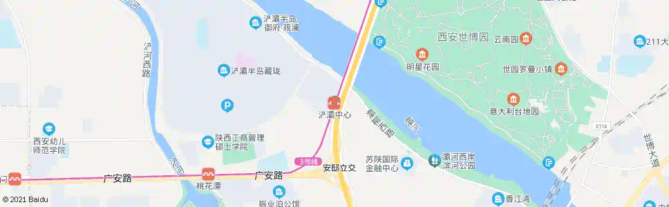西安浐灞中心站_公交站地图_西安公交_妙搜公交查询2025
