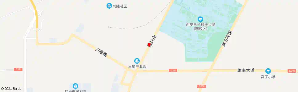 西安堰渡村西_公交站地图_西安公交_妙搜公交查询2025