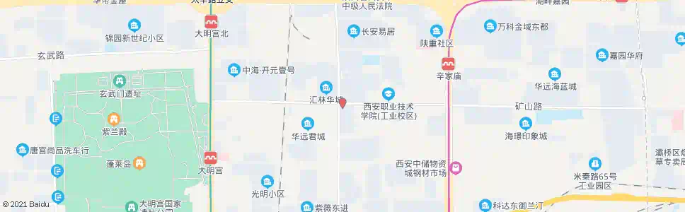 西安太元路太和路口_公交站地图_西安公交_妙搜公交查询2025