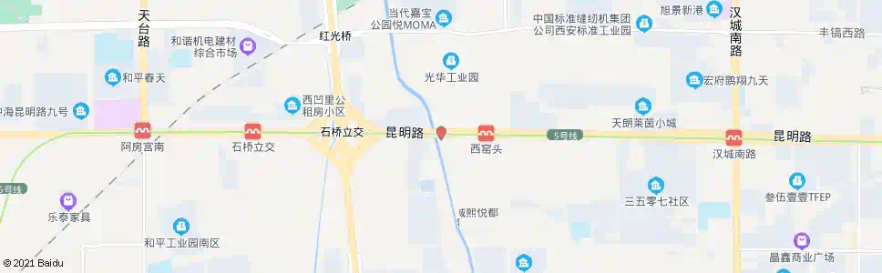西安昆明路_公交站地图_西安公交_妙搜公交查询2025