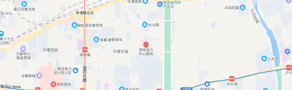西安电力医院_公交站地图_西安公交_妙搜公交查询2025