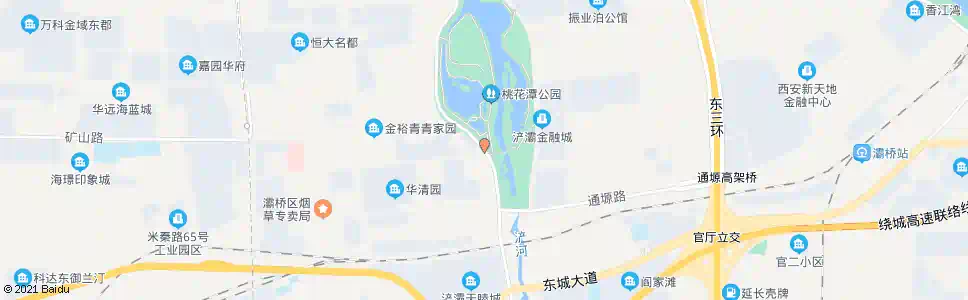 西安桃花潭公园_公交站地图_西安公交_妙搜公交查询2025