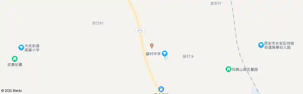 西安北留村_公交站地图_西安公交_妙搜公交查询2025