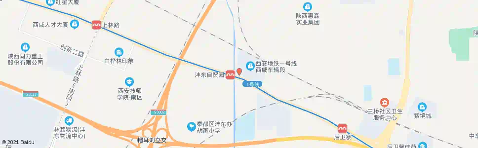 西安世纪大道_公交站地图_西安公交_妙搜公交查询2025