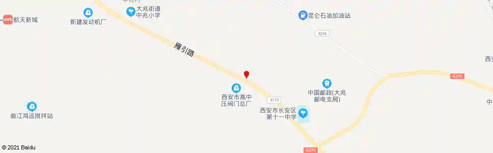 西安大兆加油站_公交站地图_西安公交_妙搜公交查询2025