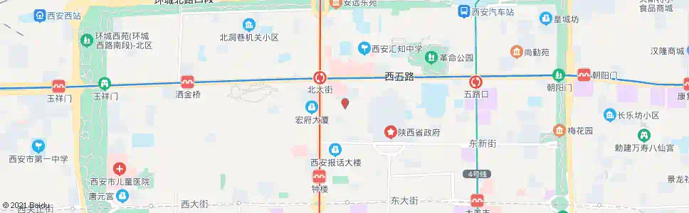 西安新民街_公交站地图_西安公交_妙搜公交查询2025