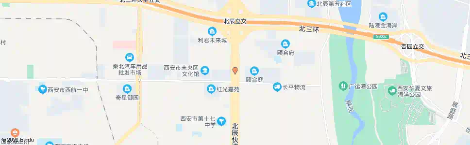 西安北辰立交南_公交站地图_西安公交_妙搜公交查询2025