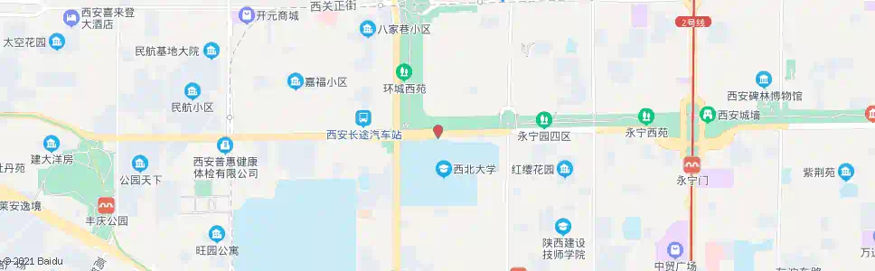 西安西北大学南校区北门_公交站地图_西安公交_妙搜公交查询2025
