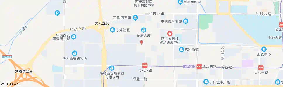 西安丈八派出所_公交站地图_西安公交_妙搜公交查询2025