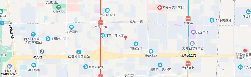 西安开元路凤城一路口_公交站地图_西安公交_妙搜公交查询2025