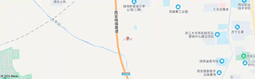 西安八一村_公交站地图_西安公交_妙搜公交查询2025