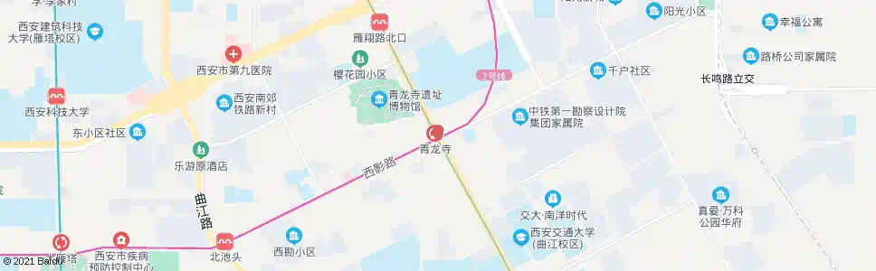 西安青龙寺_公交站地图_西安公交_妙搜公交查询2025