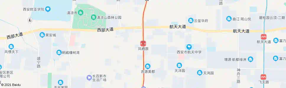 西安凤栖塬_公交站地图_西安公交_妙搜公交查询2025